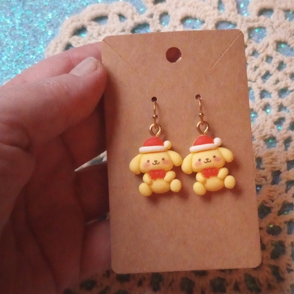 Pompompurin Christmas earrings - Picture 2 of 6